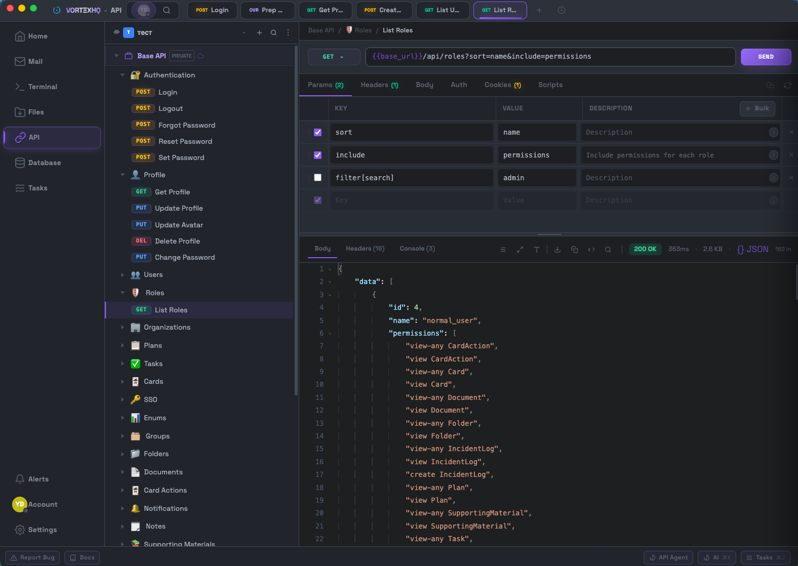 VORTΞXHQ — API Client
